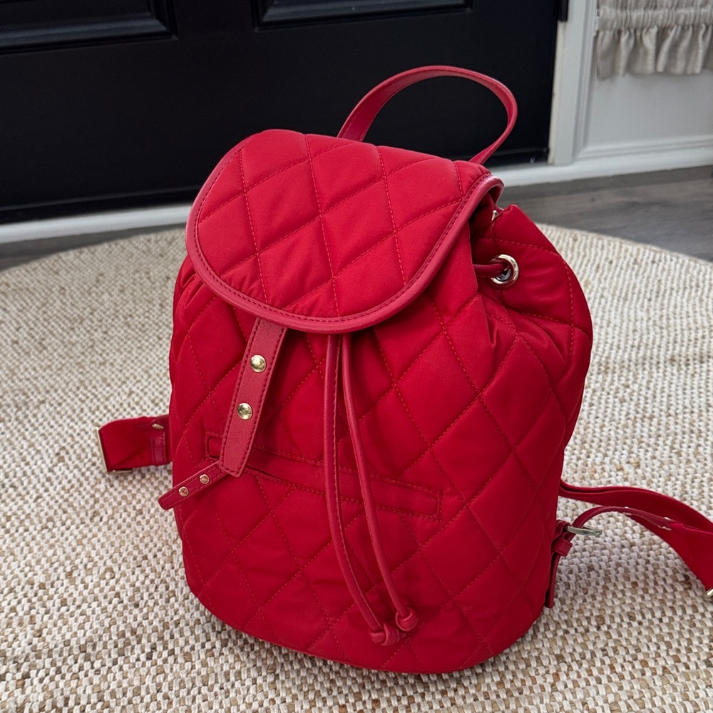 Talbots Quilted Scarlet Backpack